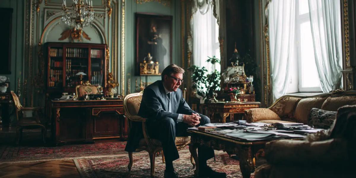 Директор в роскошном кабинете