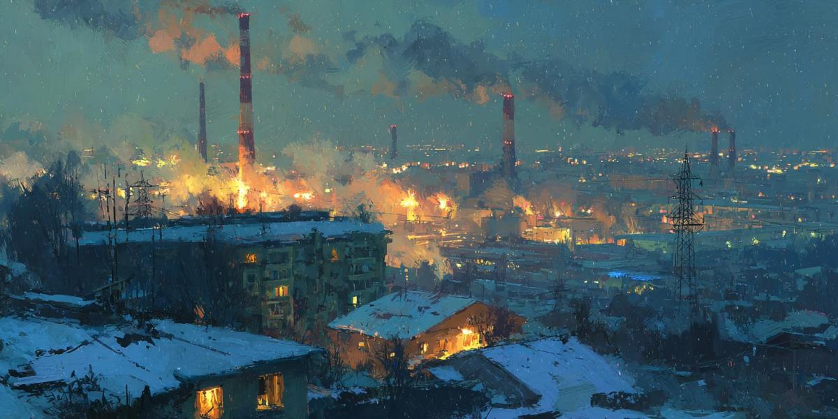 Инженер энергетики на фоне зимнего города и линий электропередачи, спокойный свет - обложка статьи