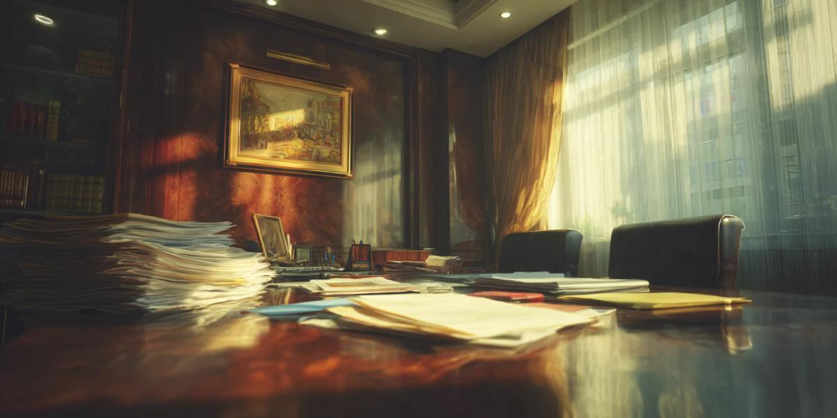 Современный офис: спокойная деловая атмосфера, стол с документами без читаемого текста и мягкий свет - обложка статьи