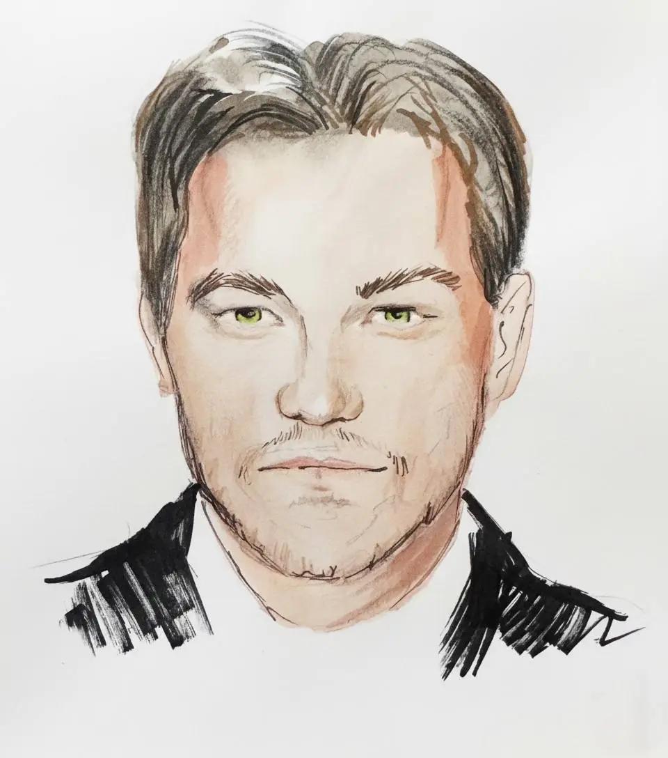 Портретный скетч: человек в костюме