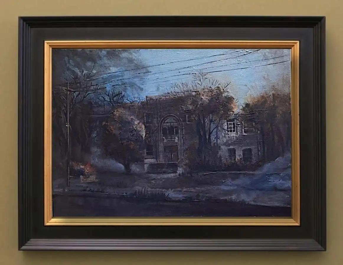 Госпиталь Брукхэвен - пейзаж, масло, холст, авторская работа Анастасии Суминой, DRЁMA Art Gallery
