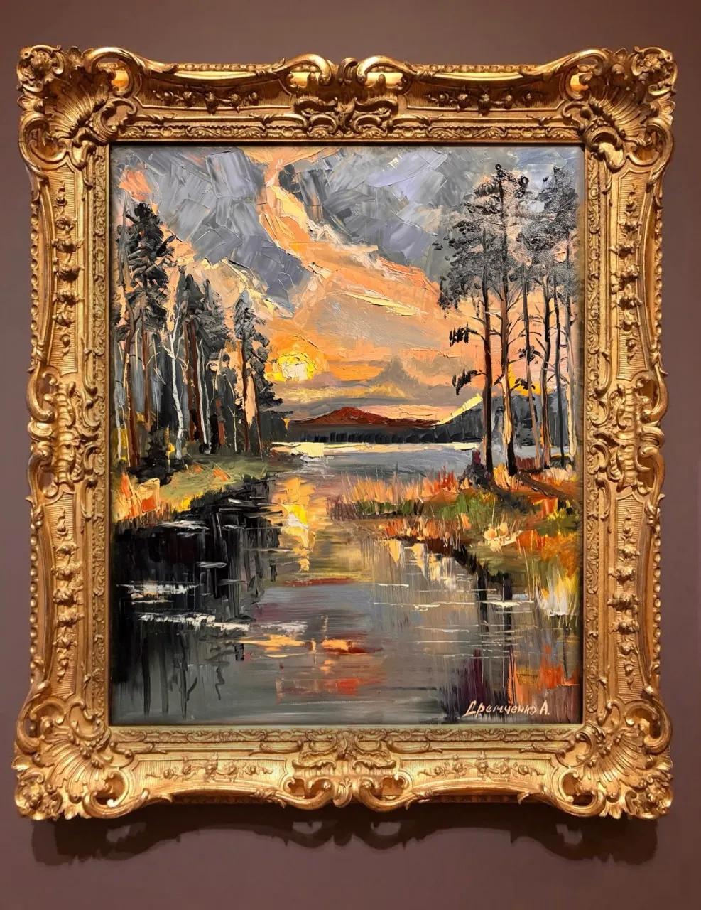 Тишина - пейзаж, масло, холст, авторская работа Анастасии Суминой, DRЁMA Art Gallery