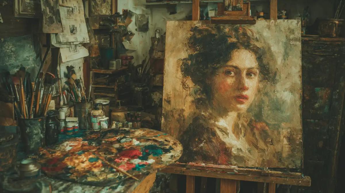 Стоимость портрета на заказ в 2025: из чего складывается цена Палитра художника и портрет на мольберте — стоимость портрета на заказ